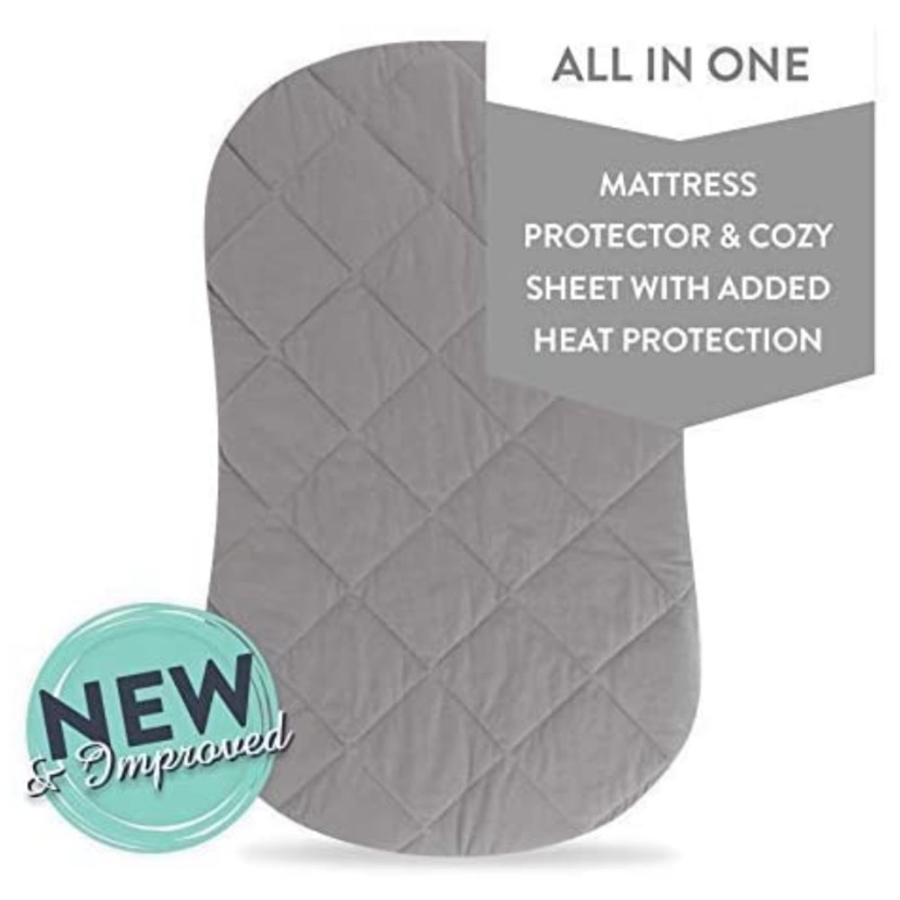 *SOLD* Bassinet mattress cover/sheet Gray
